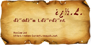 Ádám Lóránt névjegykártya
